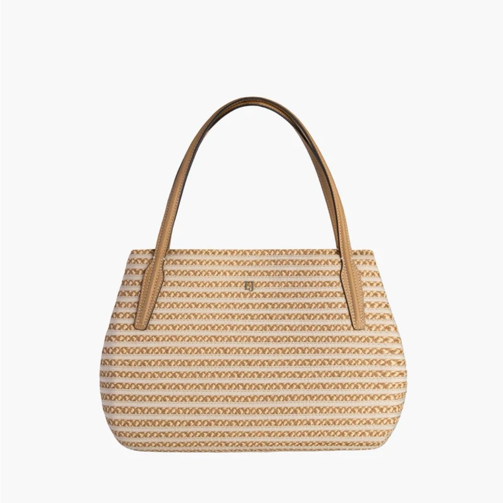 Eric Javits Squishee Isla Woven Women's Bag, Color-Peanut, EUC.